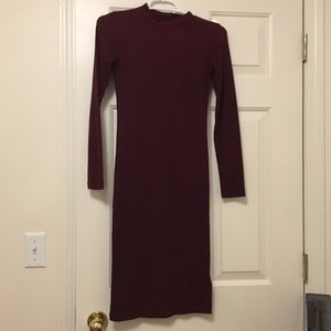 Maroon Body-Con Dress
